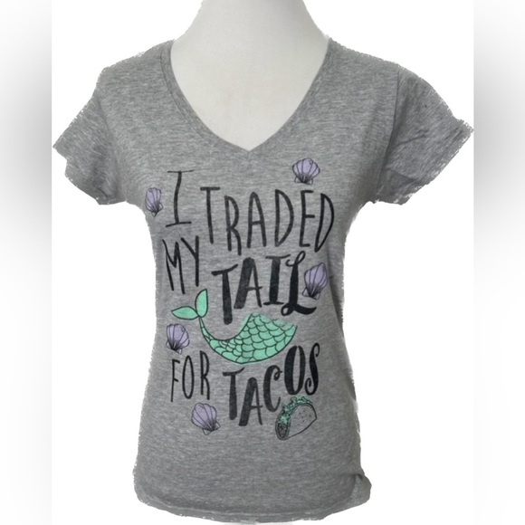 Tops - NWT “I Traded My Tail For Tacos” Mermaid t-shirt 🧜♀️🌮🧜♀️
